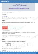 Dạng 2. Bảng dữ liệu. Biểu đồ tranh Chủ đề 11 Ôn hè Toán 6